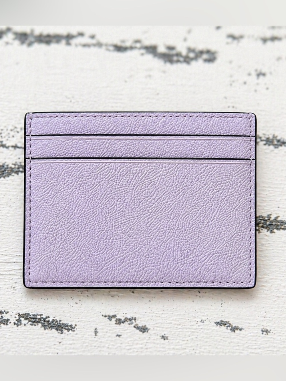 kate spade Lilac Leather Card Holder with Silver Logo - Picture 2 of 3